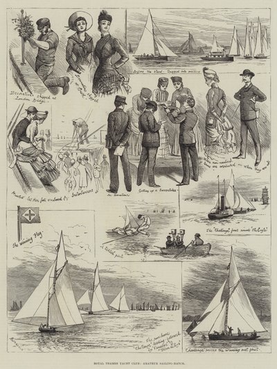 Royal Thames Yacht Club, Amateurs Zeilwedstrijd door Alfred Courbould